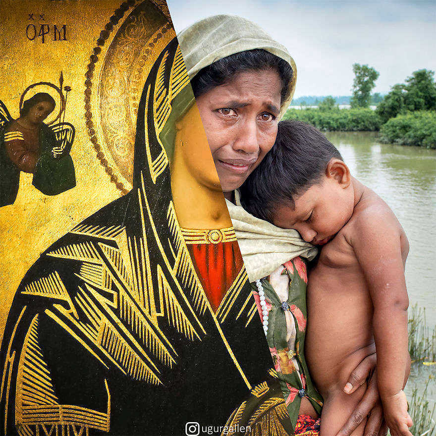 A Rohingya Refugee Mother And Child