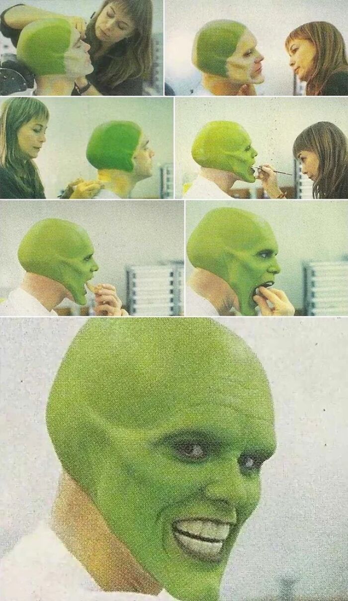Jim Carrey’s Makeup Transformation In The Mask (1994)